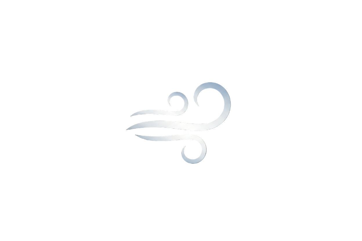 wind breeze icon on a black background